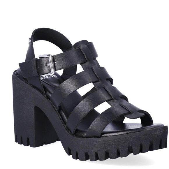 NWT Madden NYC Genesis Black Block Heel Sandals Size 8.5, 9 - Picture 1 of 5